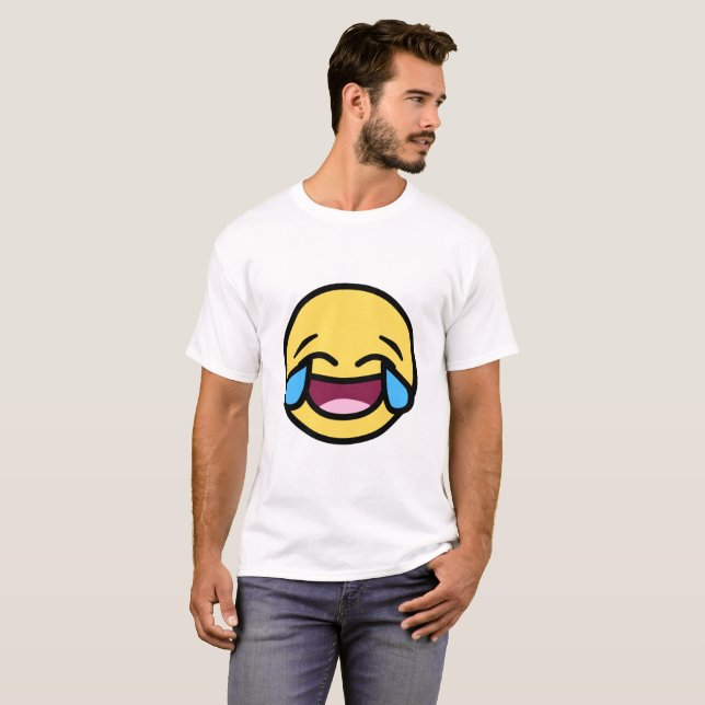 crying laughing face / awesome emoji T-Shirt (Front Full)