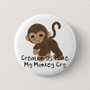 Crying Monkey 2 Inch Round Button