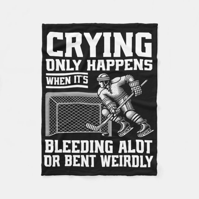 Crying Only Happens When It's Bleeding Alot Or Ben Fleece Blanket (Front)