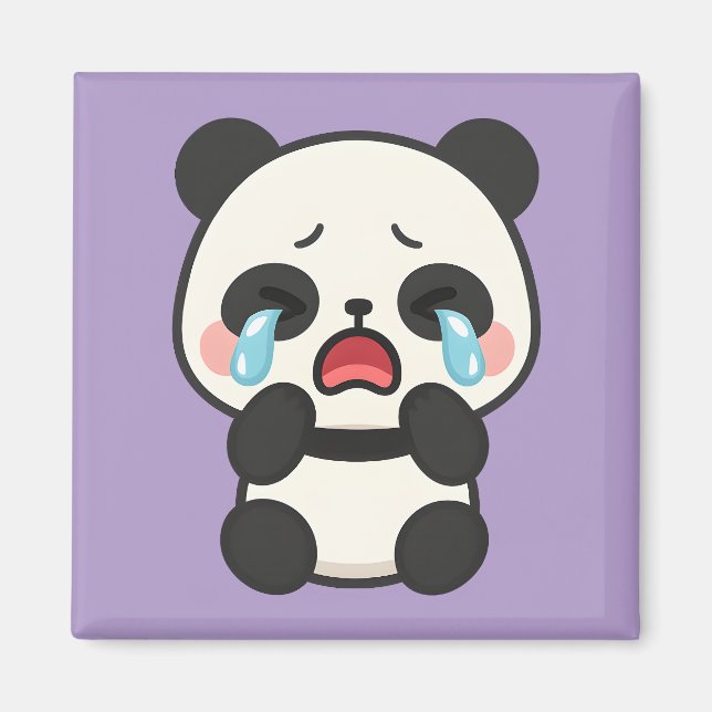 Crying Panda – Cute Sad Panda Magnet (Front)