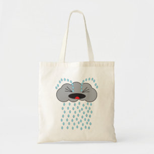 Crying Rain Cloud Cute Tote Bag