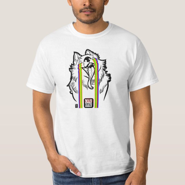 Crying rainbow wolf shirt (Front)