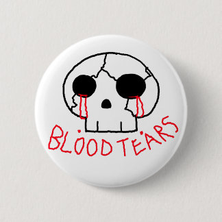 Crying skull 2 inch round button