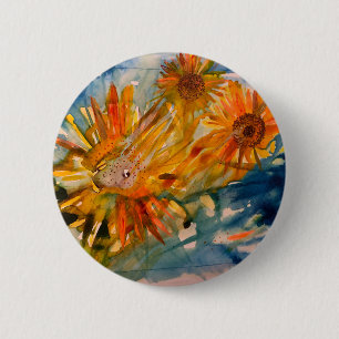 crying sunflowers button