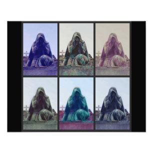 crying women black poster