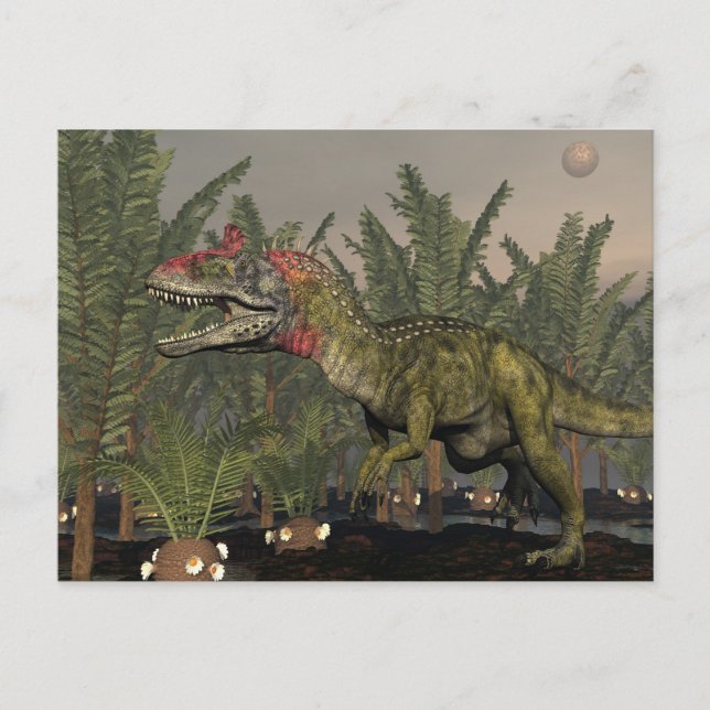Cryolophosaurus dinosaur - 3D render Postcard (Front)