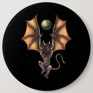 Cryptid Creature Ahool 6 Inch Round Button
