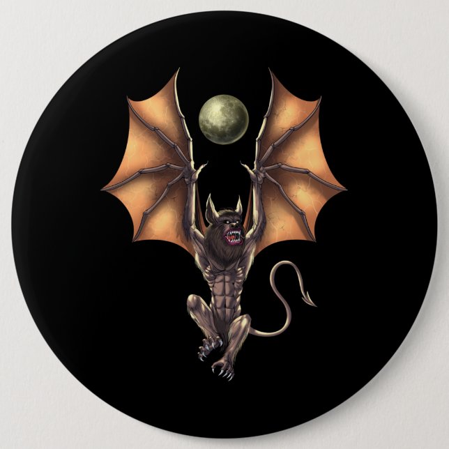 Cryptid Creature Ahool 6 Inch Round Button (Front)