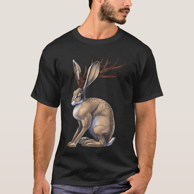 Cryptid Creature Jackalope T-Shirt (Front)