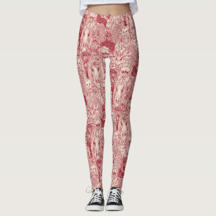 cryptid crowd red pearl leggings