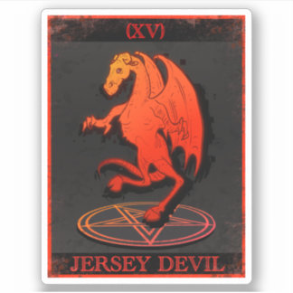 Cryptid Tarot Theme Jersey Devil Sticker