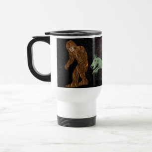 Cryptid, UFO,  Big Foot, Chupacabra, Alien  Travel Mug