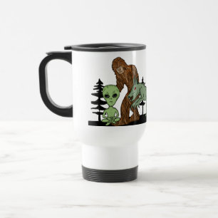 Cryptid, UFO, Big Foot, Chupacabra, Alien Travel Mug