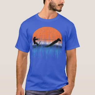 Cryptid Water Skiing Loch Ness Monster Funny funny T-Shirt