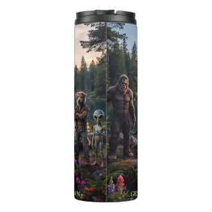 Cryptids Bigfoot, Chupa, Mothman, Dogman Loch Thermal Tumbler