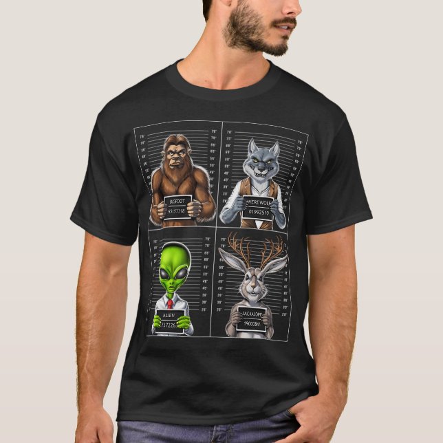 Cryptids Mugshot T-Shirt (Front)