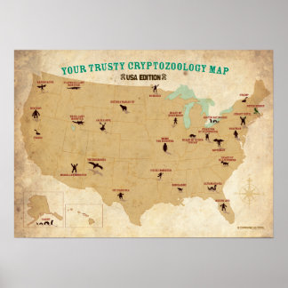 Cryptids of the United States Poster