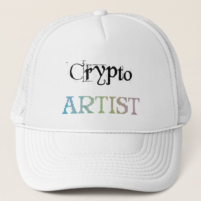 Crypto Artist Light Trucker Hat (Front)
