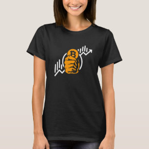 Crypto Bitcoin Coin Rise Symbol Blockchain Invest T-Shirt