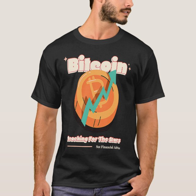 Crypto Bitcoin Not Financial Advice Blockchain Fan T-Shirt (Front)