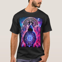 Crypto / Bitcoin Stealth T-Shirt Blue Purple