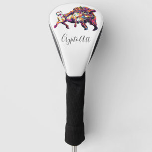 Crypto bull run or bear market multicolor  golf head cover