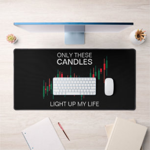 Crypto Candlesticks Personalized Desk Mat