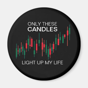 Crypto Candlesticks Personalized Magnet