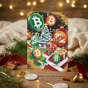 Crypto Cheer Celebrating the Holiday Season  Card