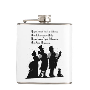 Crypto Christmas Carol Hip Flask