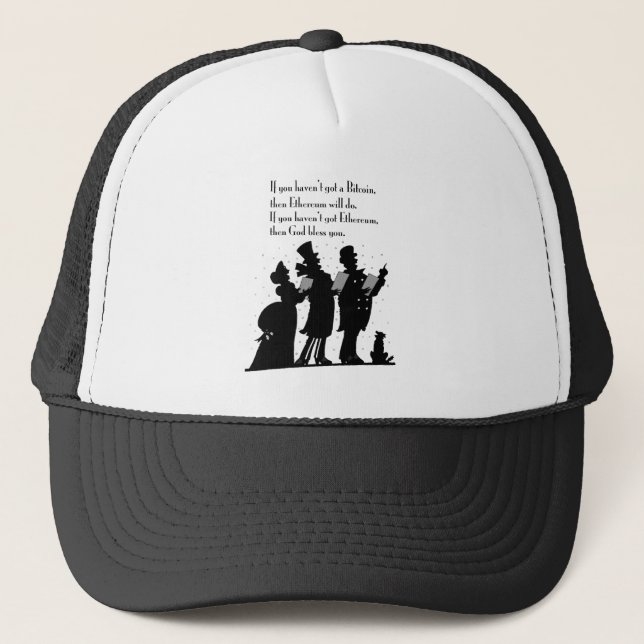Crypto Christmas Carol Trucker Hat (Front)