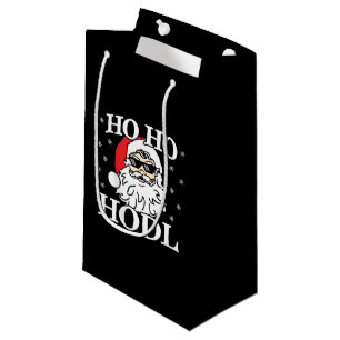 Crypto Christmas Santa Cryptocurrency Ho Ho Hodl Small Gift Bag