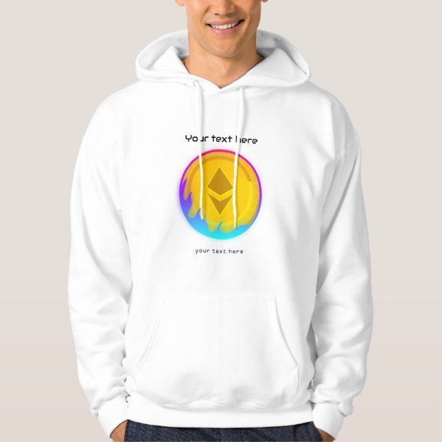 crypto  coin editable quote hoodie (Front)
