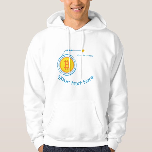 crypto  coin editable quote hoodie (Front)