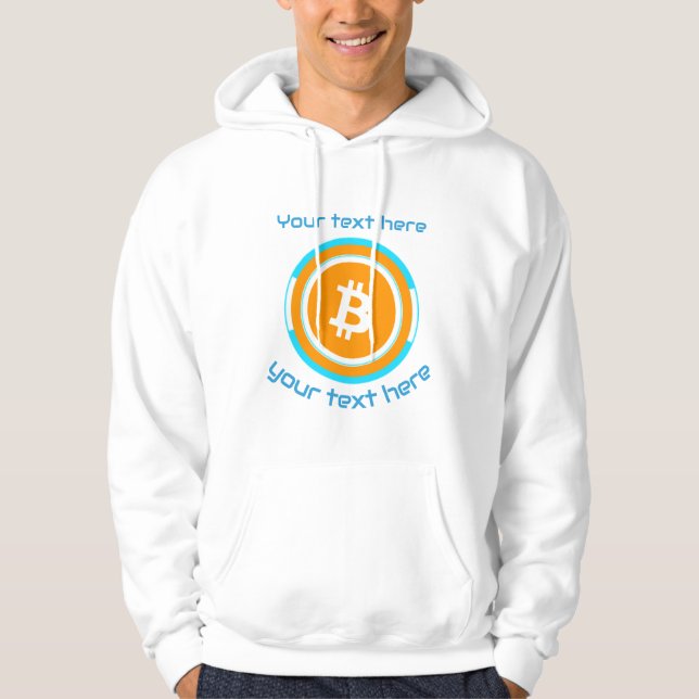 crypto  coin editable quote hoodie (Front)