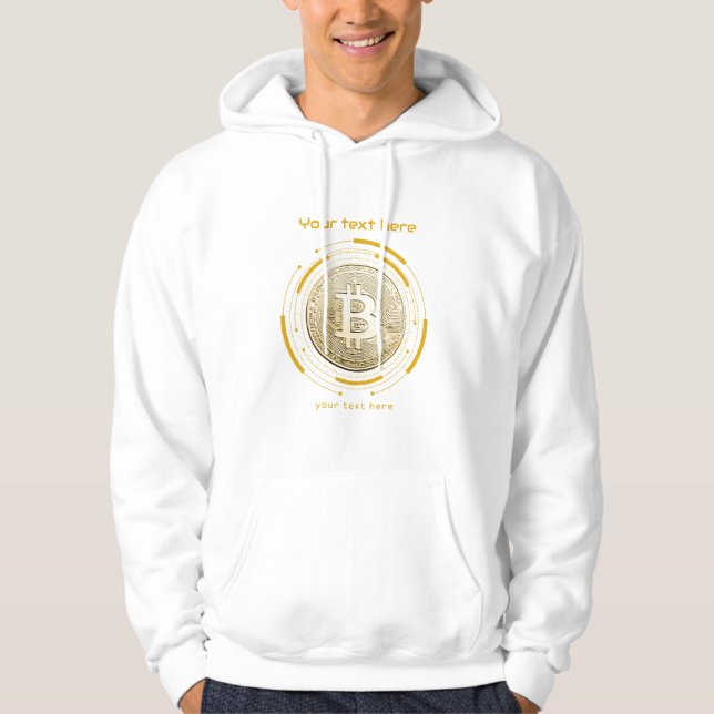 crypto  coin editable quote hoodie (Front)