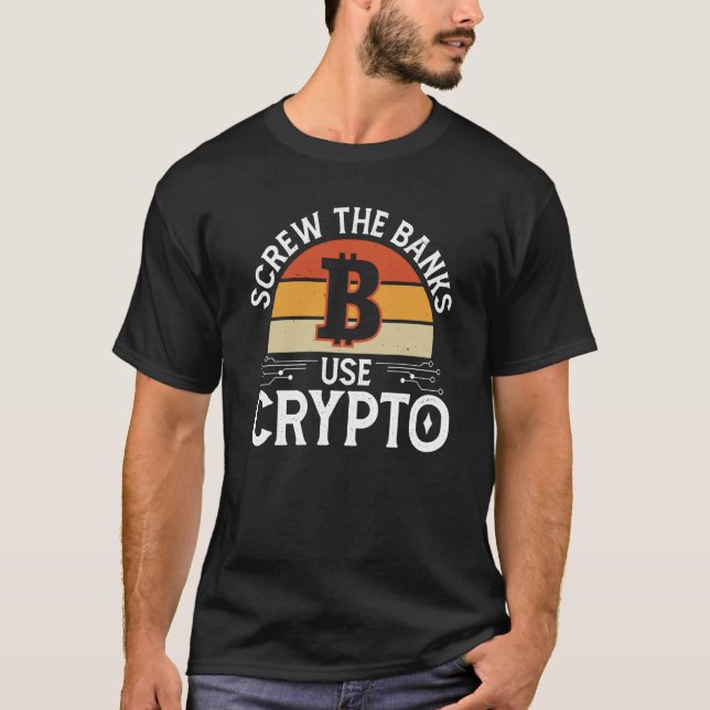 Crypto Cryptocurrency Blockchain Trader Finance  3 T-Shirt (Front)