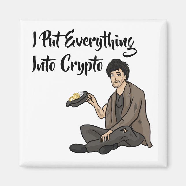Crypto Currency Cautionary Tale Magnet (Front)