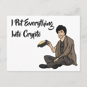 Crypto Currency Cautionary Tale Postcard