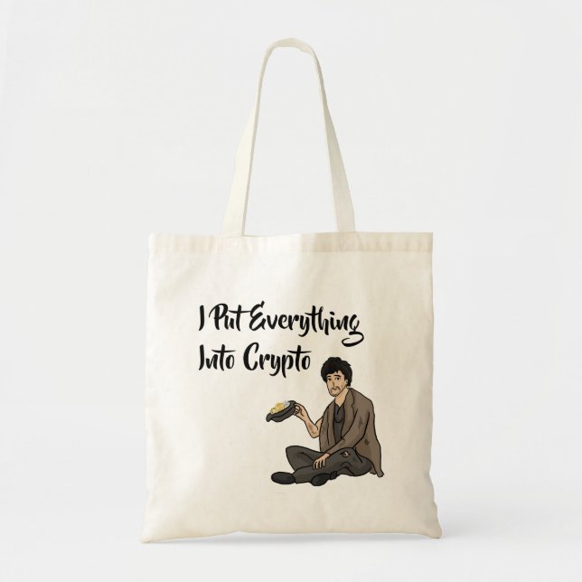 Crypto Currency Cautionary Tale Tote Bag (Front)