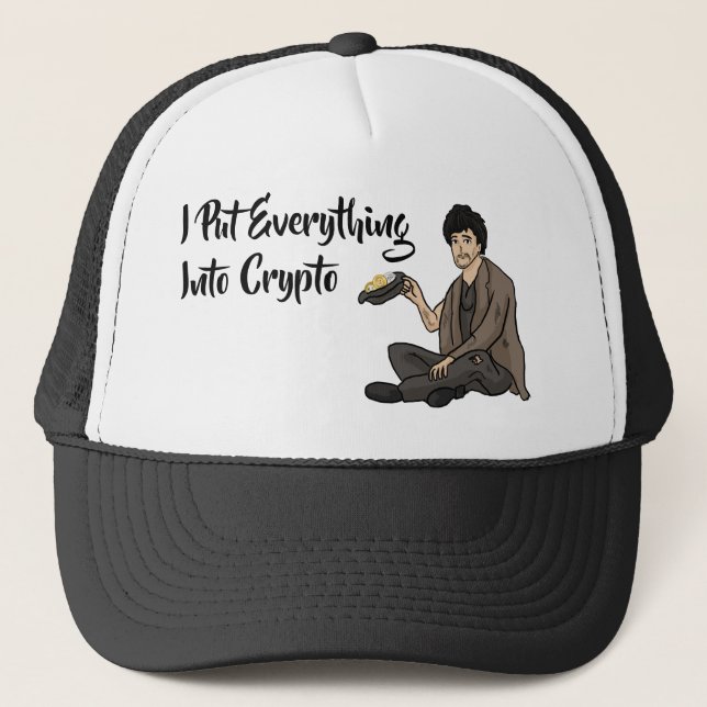 Crypto Currency Cautionary Tale Trucker Hat (Front)