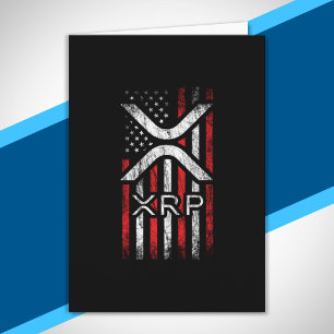 Crypto Currency - XRP Cryptocurrency American Flag Card