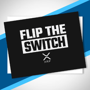 Crypto Currency XRP Cryptocurrency Flip the Switch Postcard