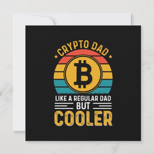 Crypto Dad Retro Sunset Invitation (Front)