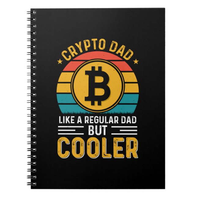 Crypto Dad Retro Sunset Notebook (Front)