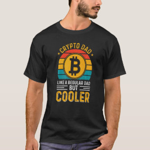 Crypto Dad Retro Vintage Bitcoin Cryptocurrency Di T-Shirt
