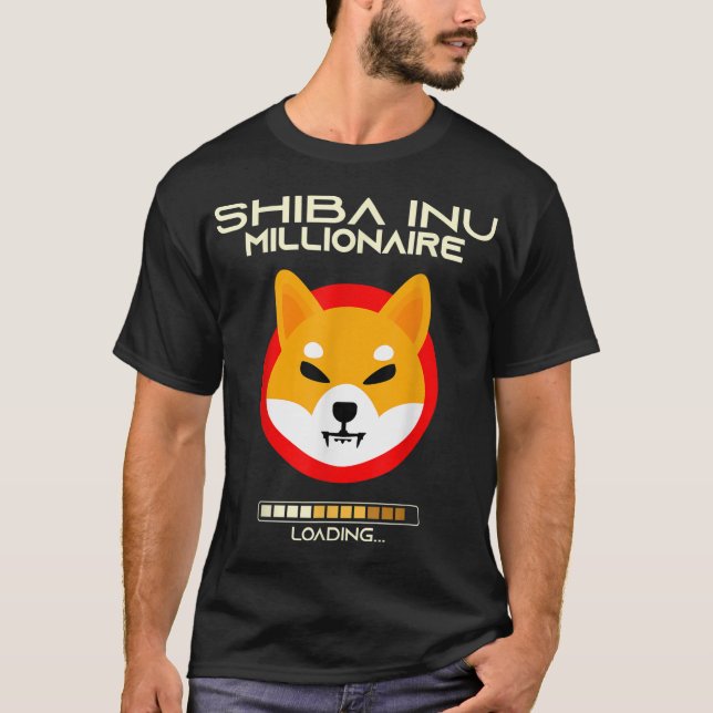 Crypto Dog Millionaire Loading Design T-Shirt (Front)