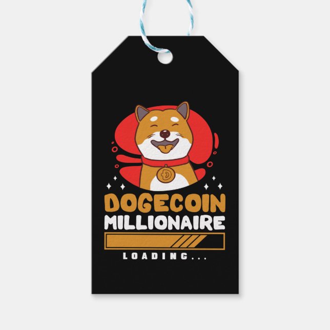 Crypto DogeCoin Millionaire Loading Gift Tags (Front)