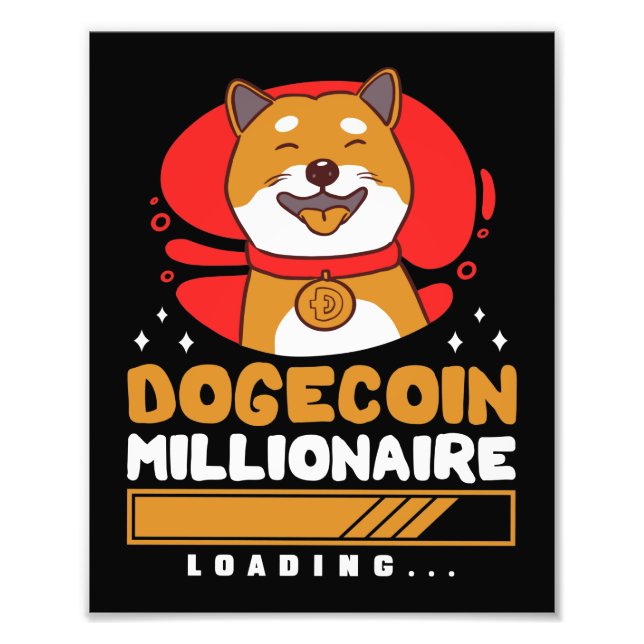 Crypto DogeCoin Millionaire Loading Photo Print (Front)