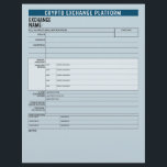 Crypto Exchange Platform Passwords Offline Keeper Flyer<br><div class="desc">A great design to organize your cryptocurrency exchange platform information. Areas included basic password information,  username,  2-step verification options,  linked bank account,  personal information and notes. Keep all of your information offline in a secure location.</div>